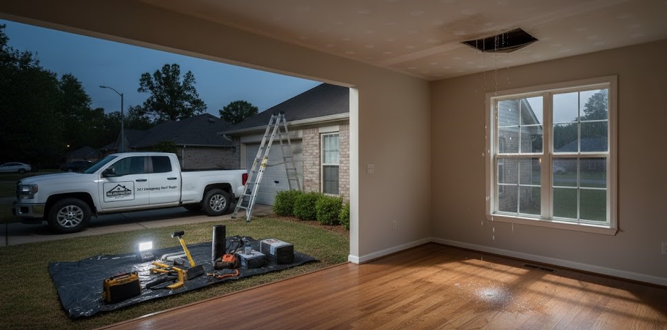 Emergency roof leak repair headland al