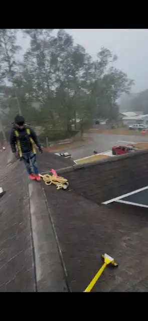 Before english — missing shingles storm damage