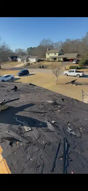 Before pociask — granule loss closeup