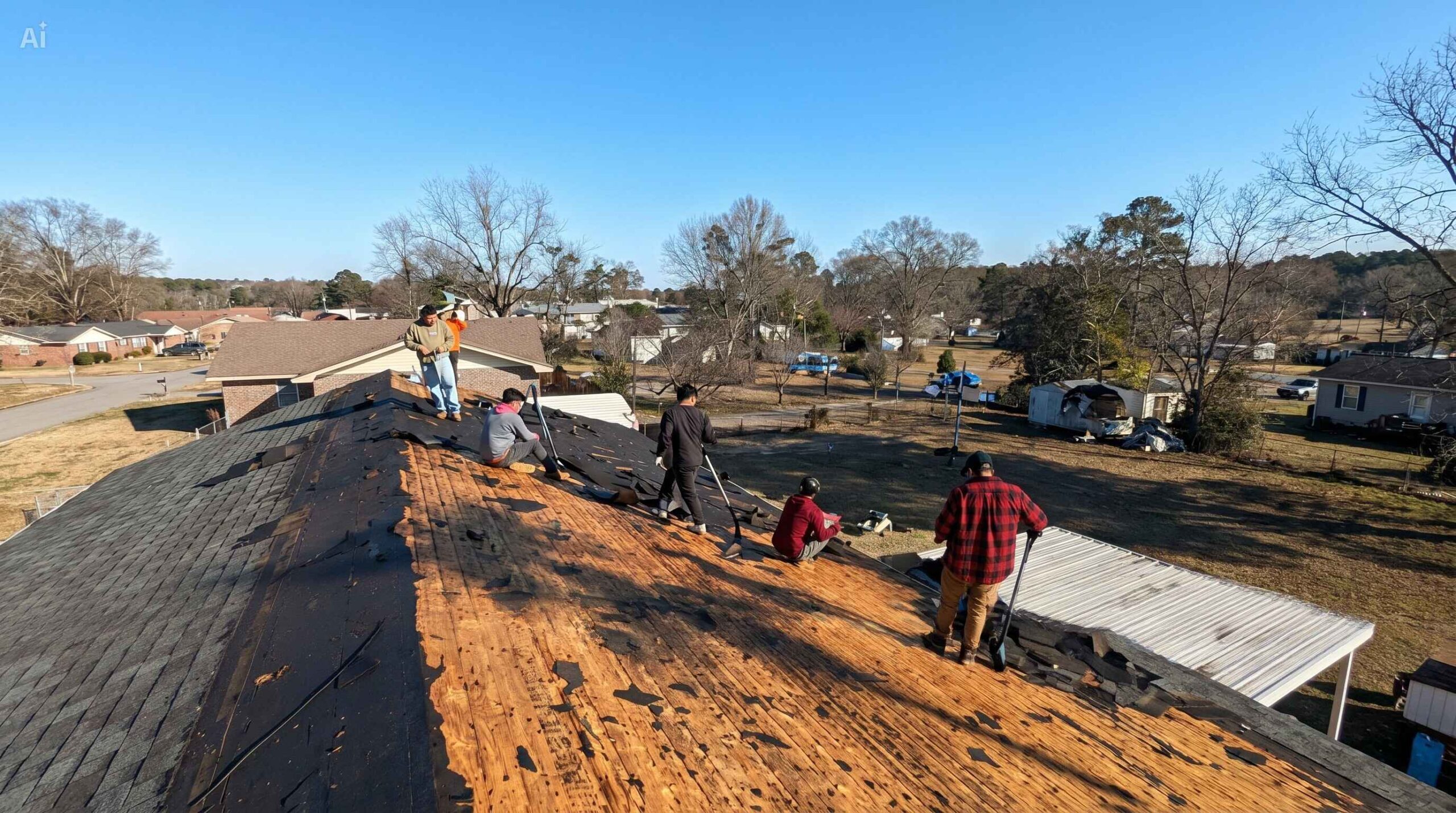 Pociask roof before — Dothan AL