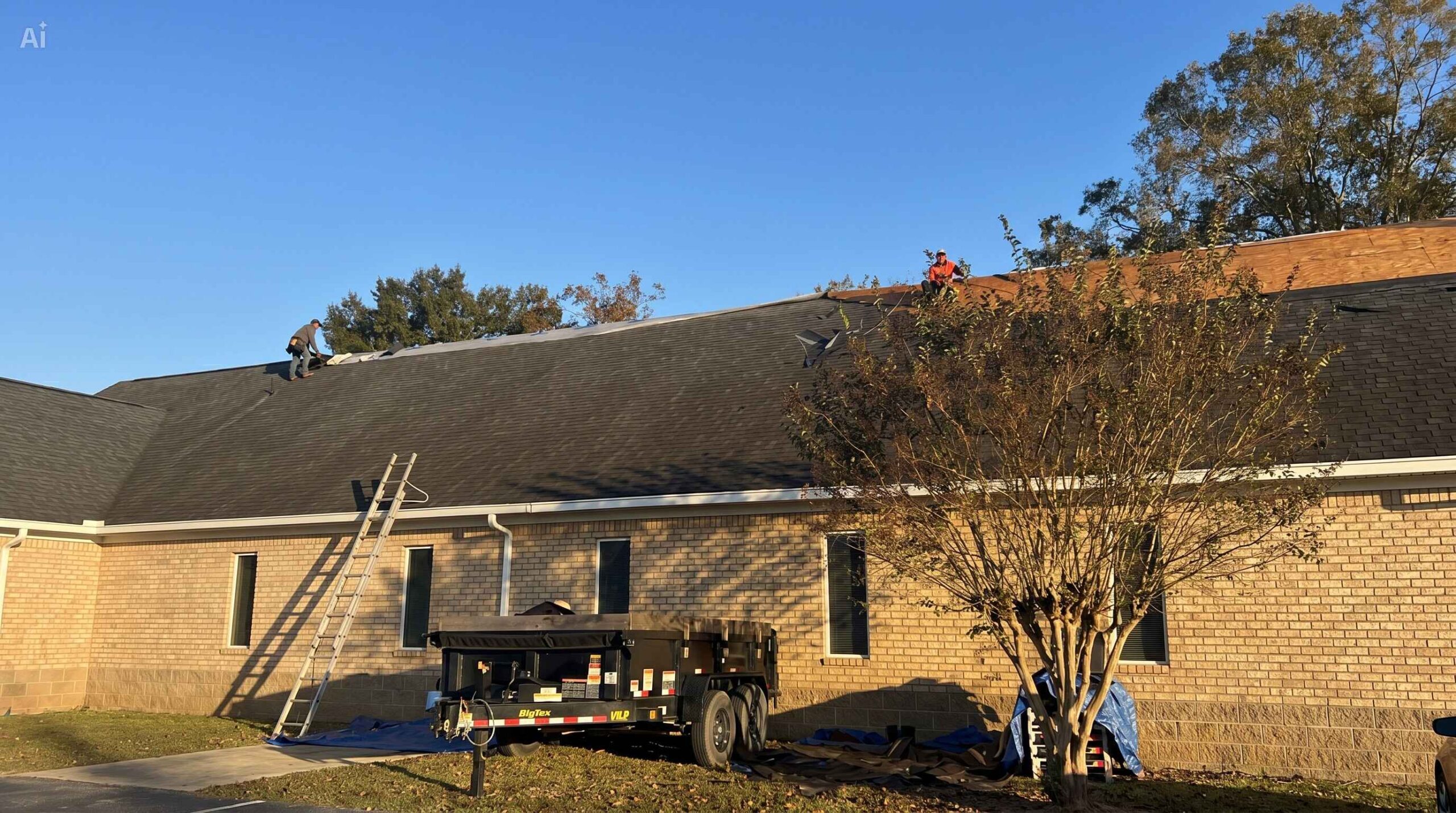 Baptist church commercial roof after — Dothan AL