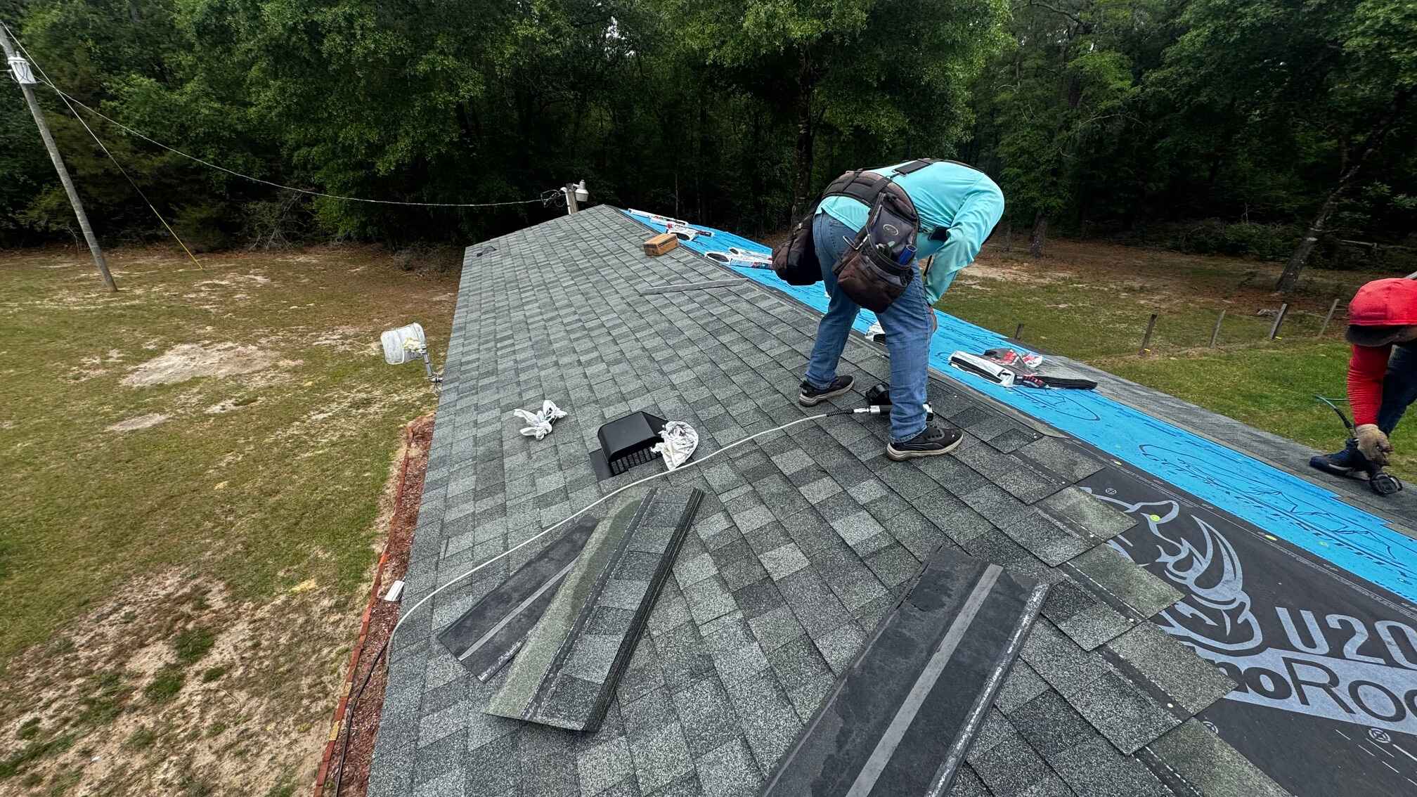 Roof repair project in Dothan AL by MAC Construction — geneva AL project before and after completed
