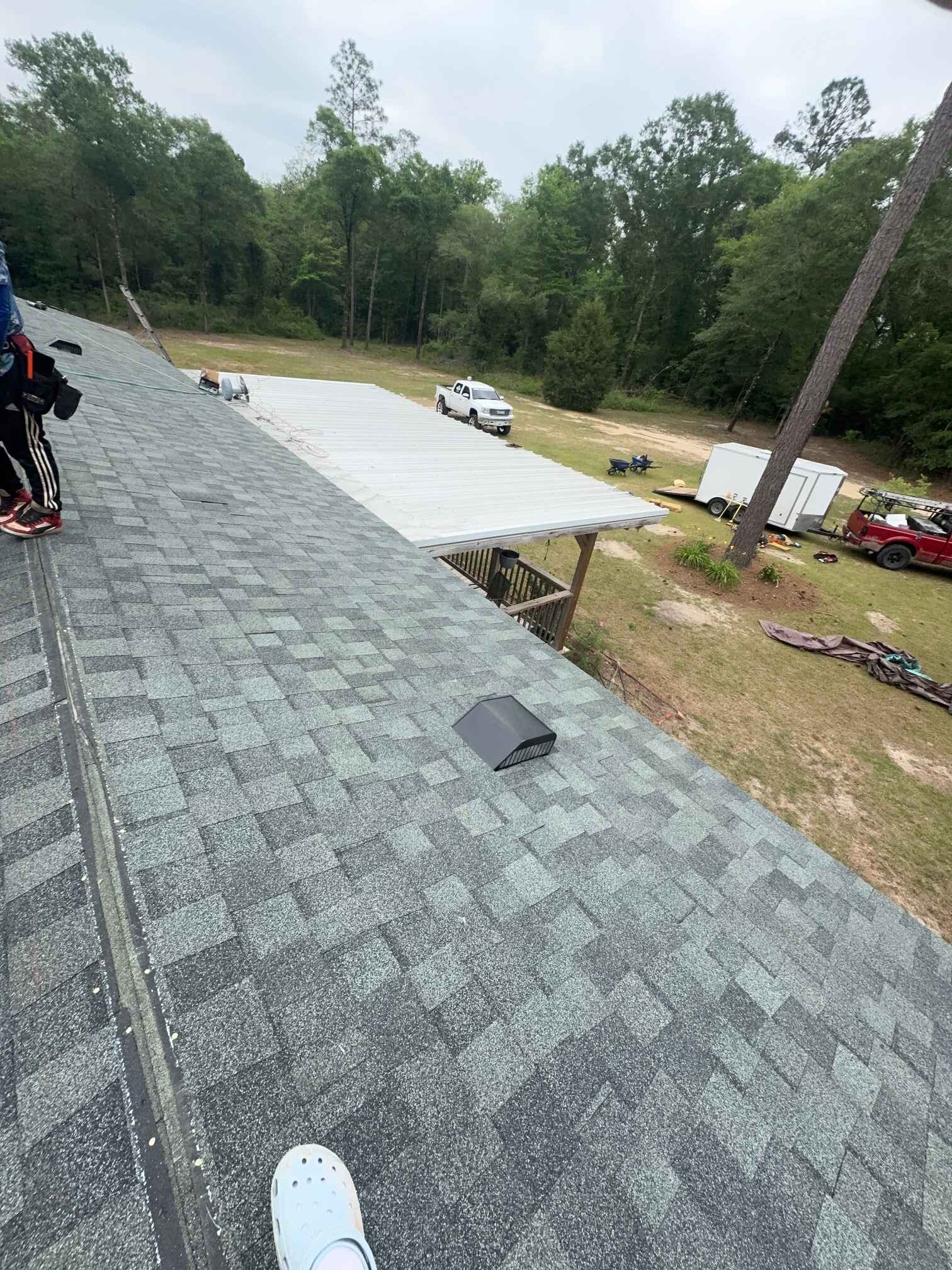 Roof repair project in Dothan AL by MAC Construction — geneva AL project before and after completed